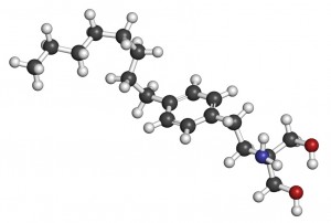 Fingolimod multiple sclerosis (MS) drug molecule.
